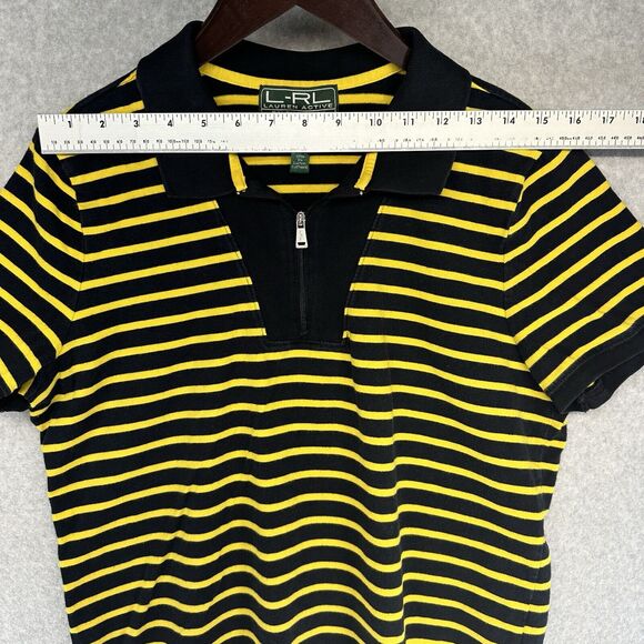 Vintage L-RL Lauren Active Ralph Lauren Womens XL Striped Polo Multicolor - Picture 6 of 11